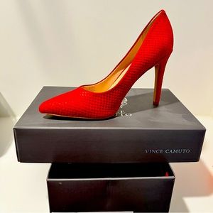 Vince Camuto red pumps